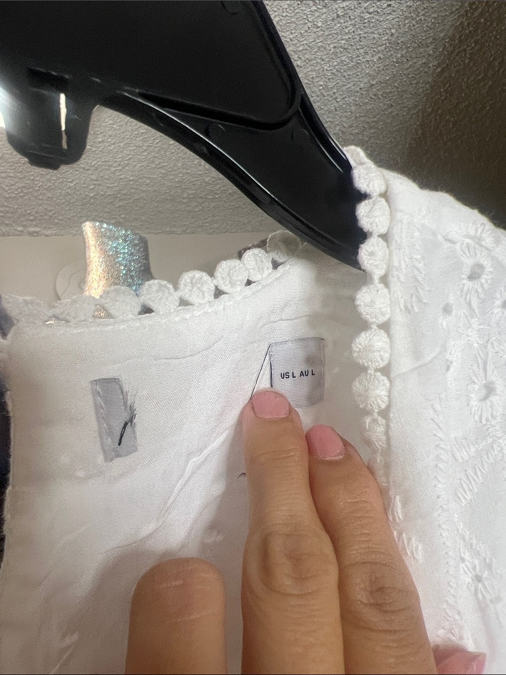 NEW Petal & Pup Merletto White Eyelet Cutout Maxi Dress Size L NWOT - Picture 4 of 6